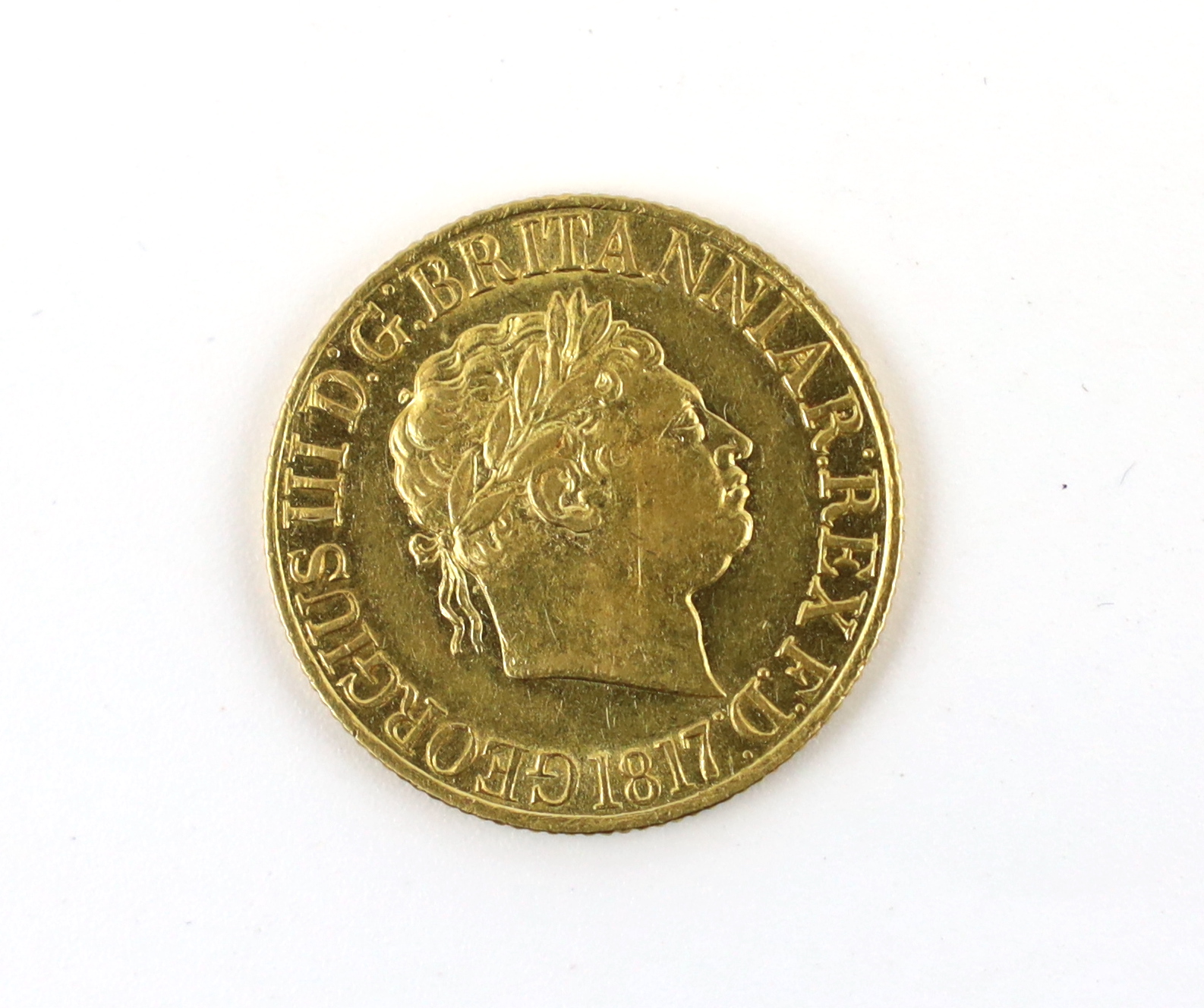 British Gold Coins, George III sovereign, about EF (S3785)